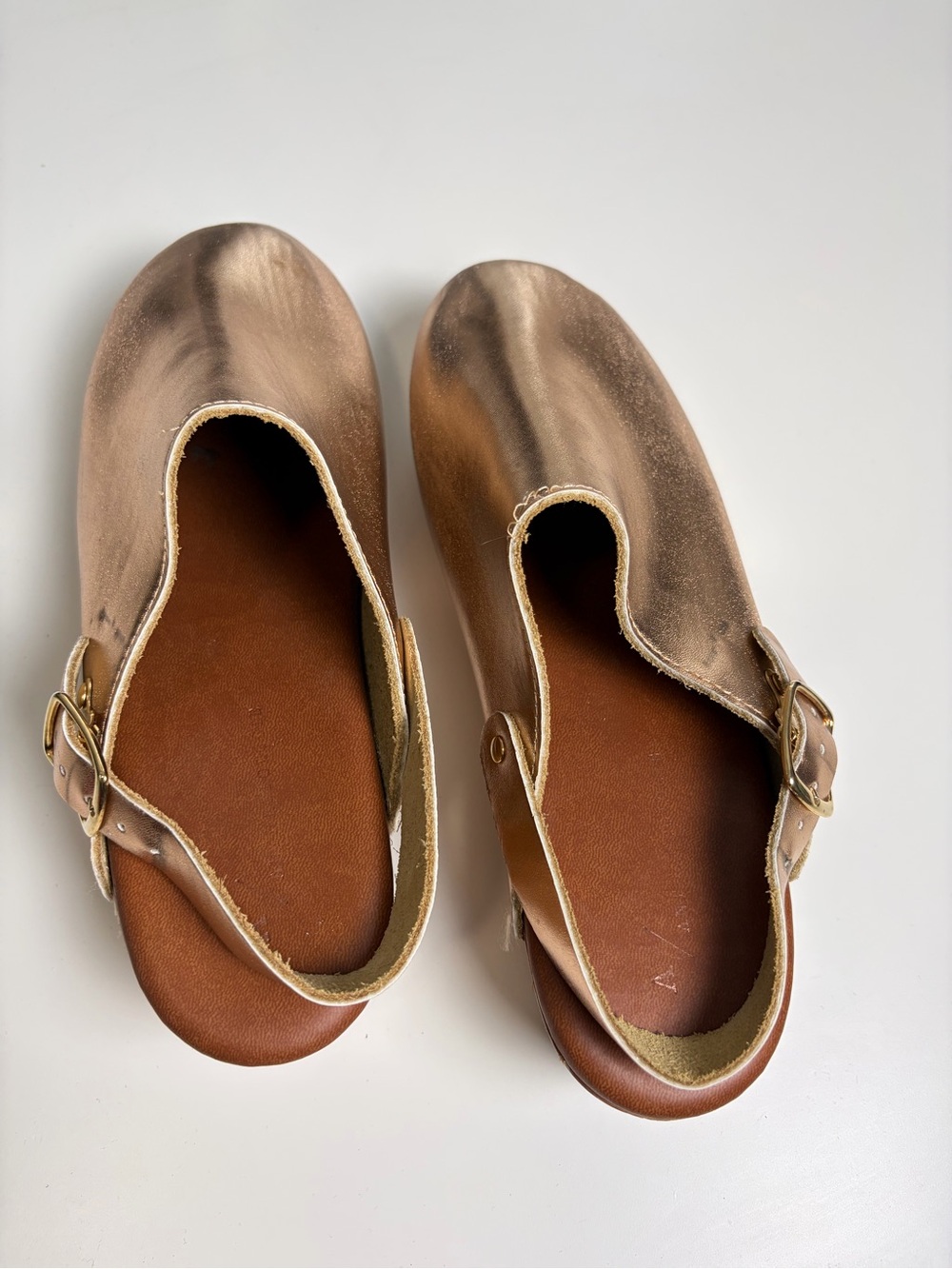ANTHROPOLOGIE Rose Gold ABBA Clogs‎ 39 - Picture 6 of 16